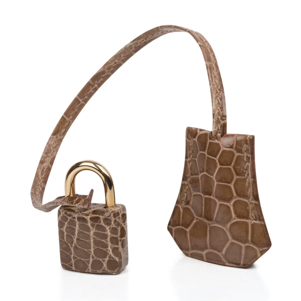 👜Limited Edition Tri-Color Kelly Sellier 32 Bag  Poussiere Poudre Ficelle Porosus Crocodile