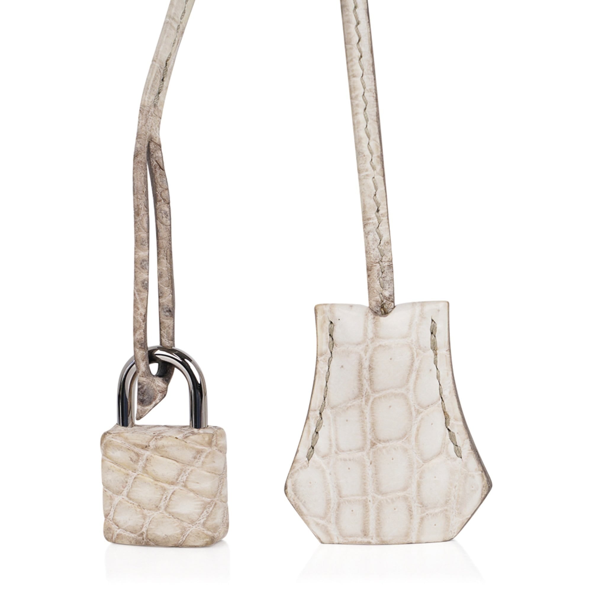 👜Limited Edition Kelly 32 Bag in Himalaya Crocodile with Palladium Hardware