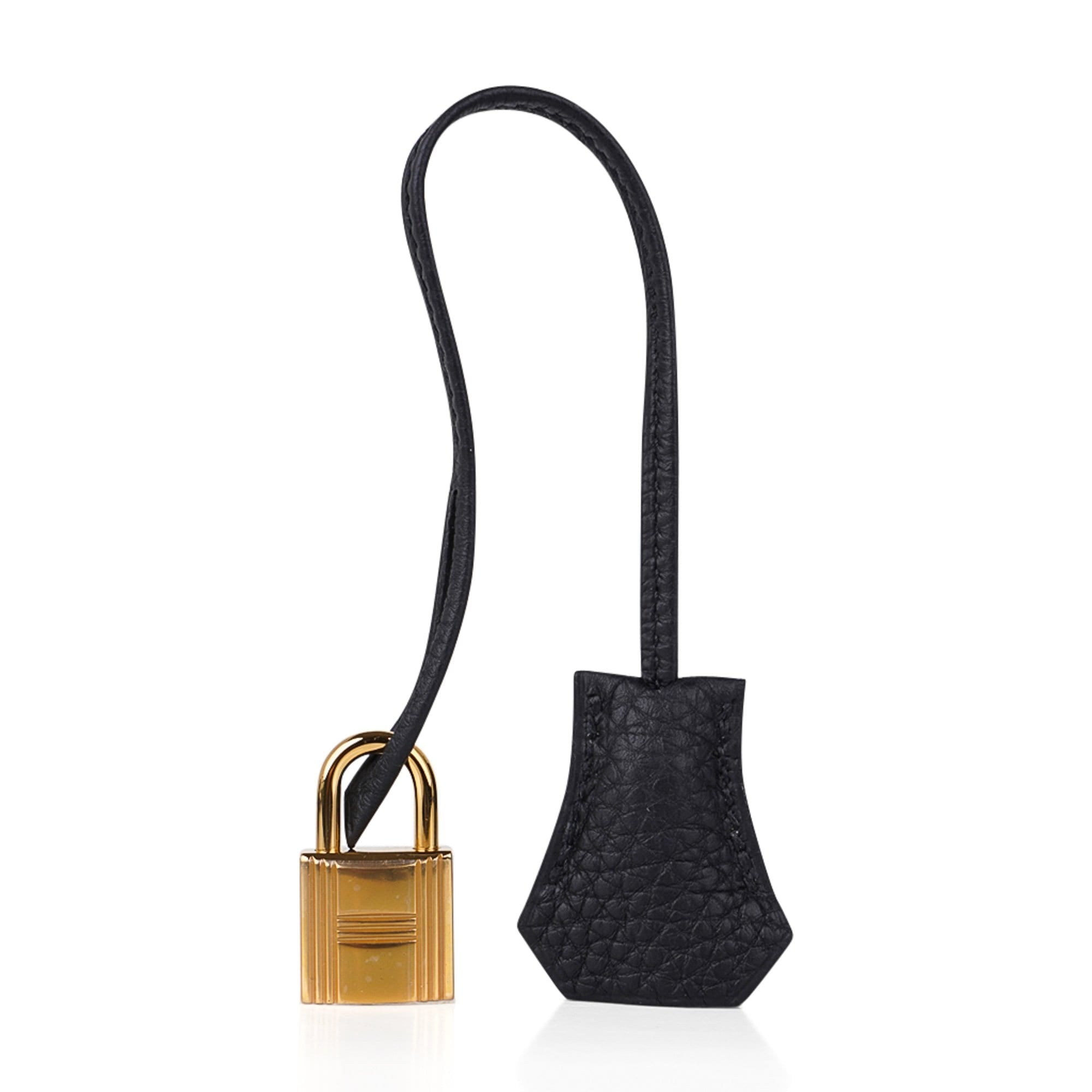 👜Kelly 32 Retourne Bag Black Gold Hardware Togo Leather