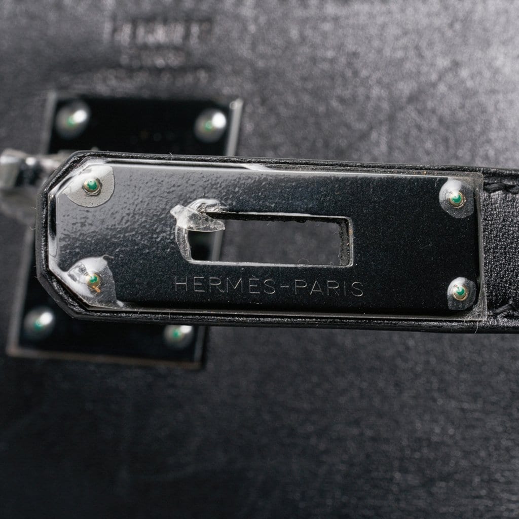 👜Kelly 32 So Black Bag Box Leather Limited Edition