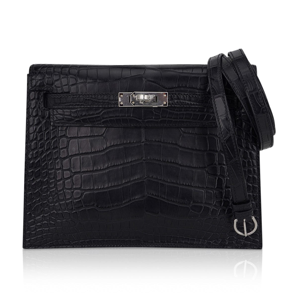 👜Limited Edition Kelly Danse Bag Matte Black Crocodile