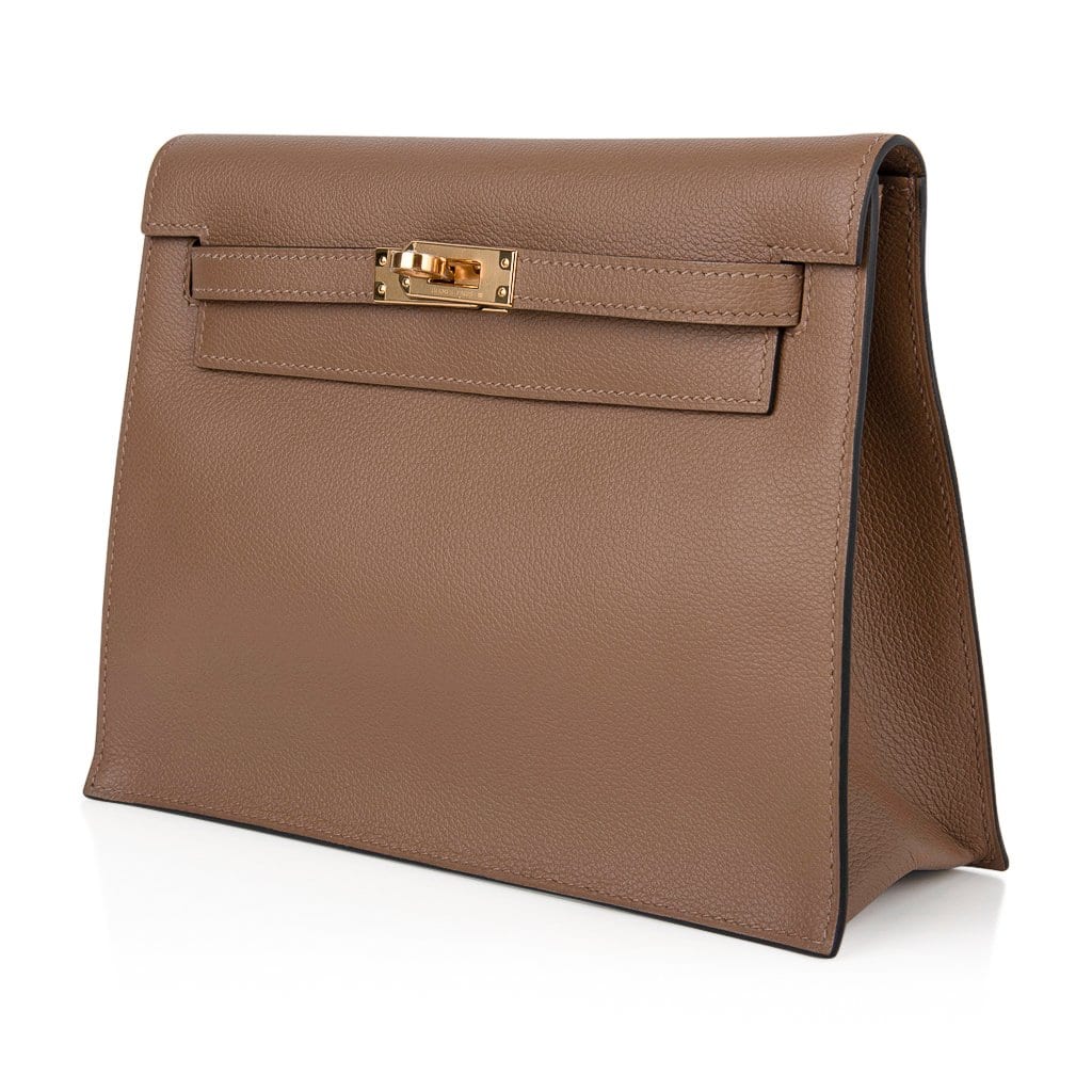 👜Kelly Danse Bag Beige de Weimar Swift Gold Hardware