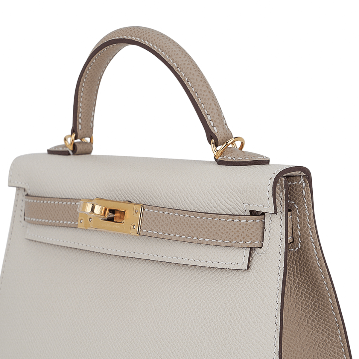 👜Special Order HSS Mini Kelly 20 Sellier Bag Nata and Trench Epsom Leather with Gold Hardware