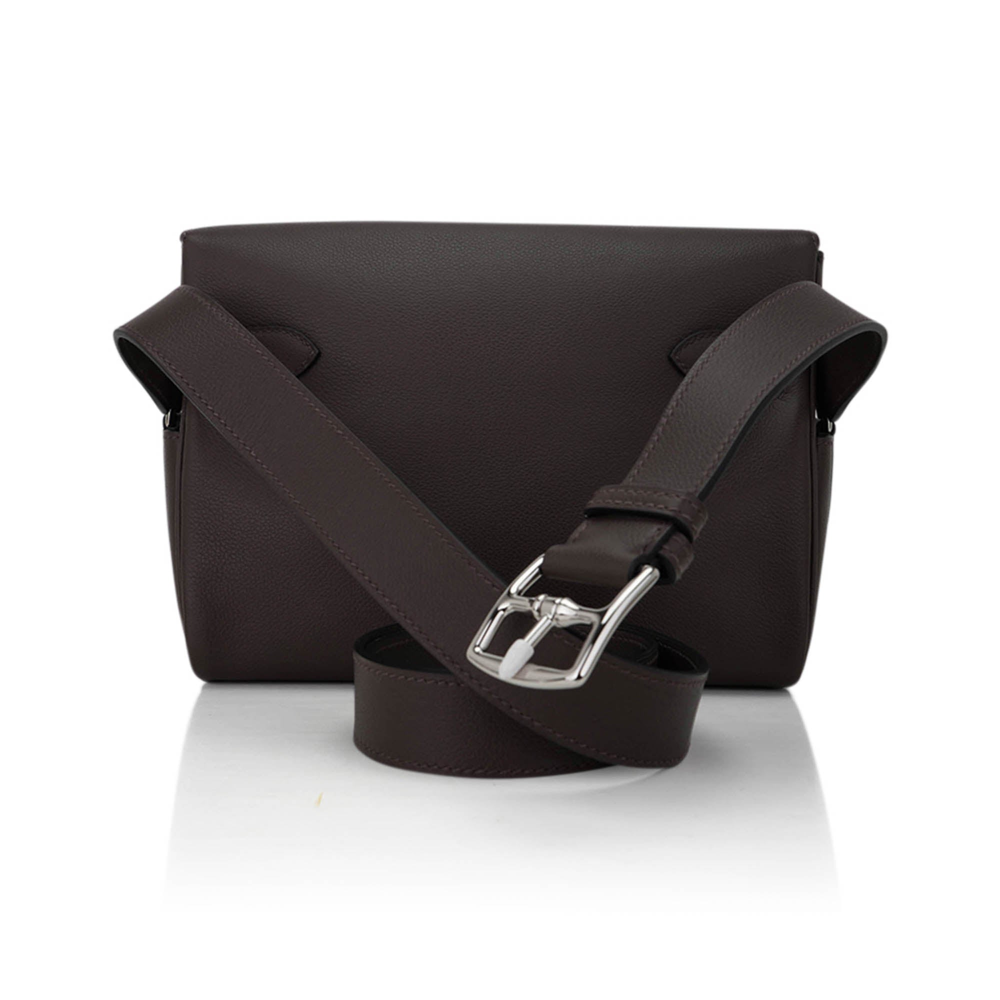👜Kelly Messenger 25 Bag Ecorce Evercolor Leather with Palladium Hardware