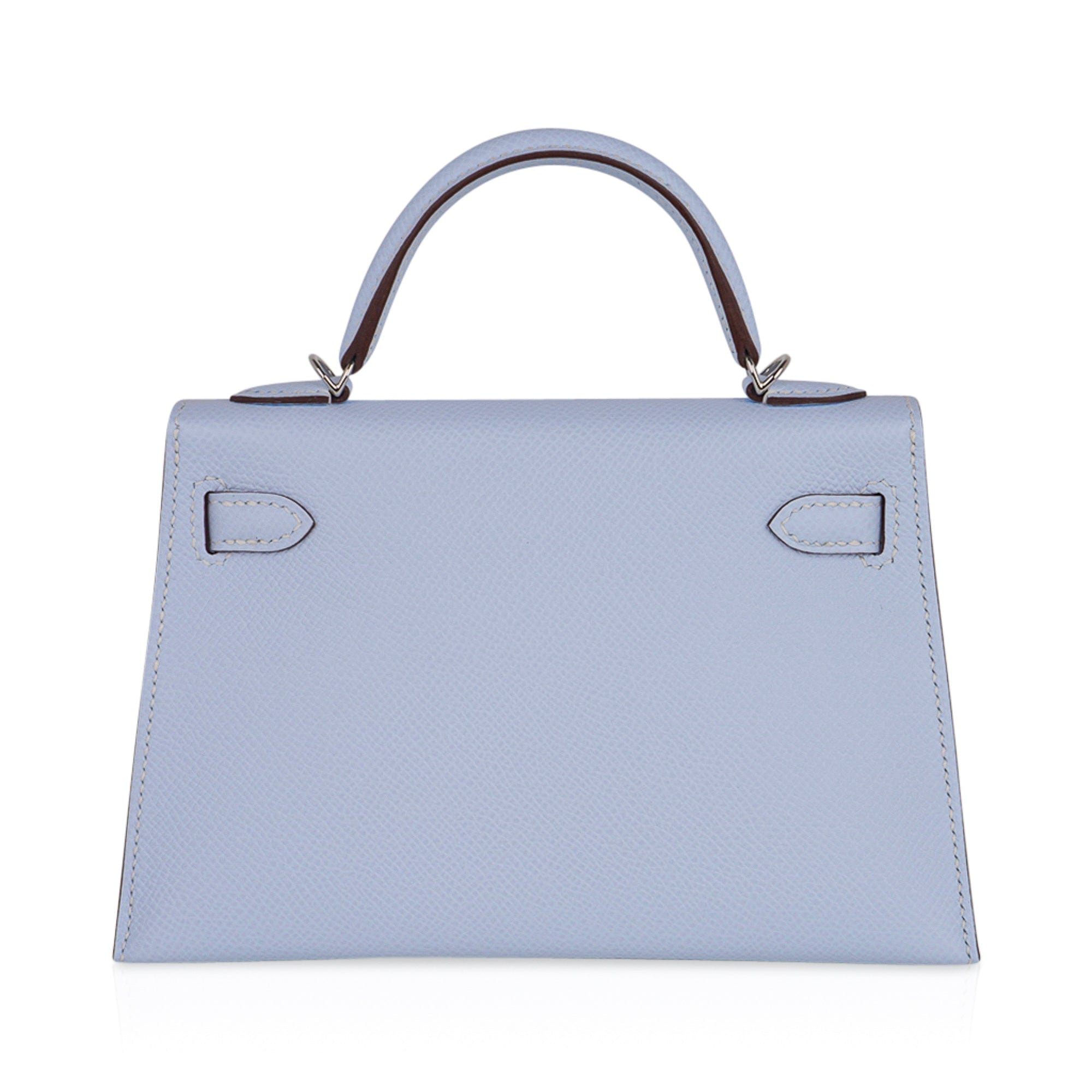 👜Kelly 20 Mini Sellier Bag Blue Brume Epsom Leather Gold Hardware