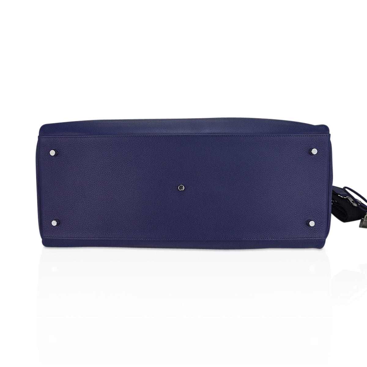 👜Kelly 50 Voyage Blue De Malte Bag Palladium Hardware Novillo Leather Limited Edition