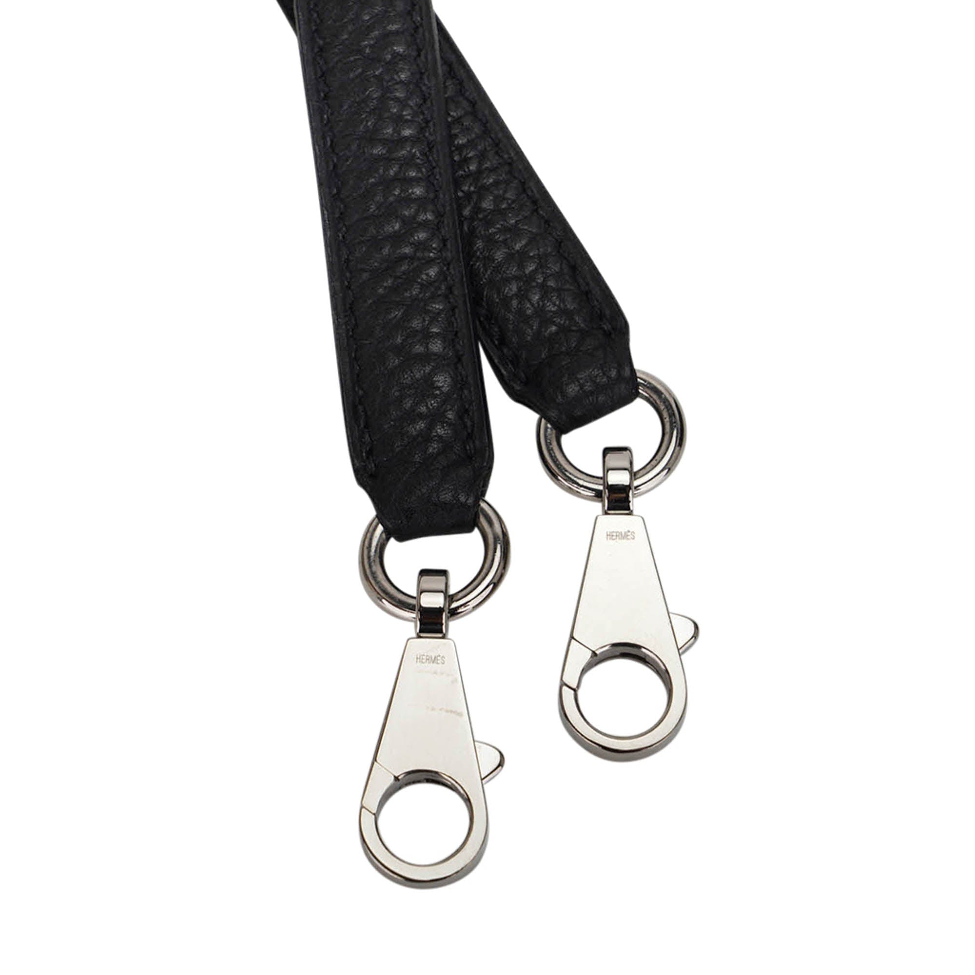 👜Kelly 32 Retourne Bag Black Togo Leather with Palladium Hardware