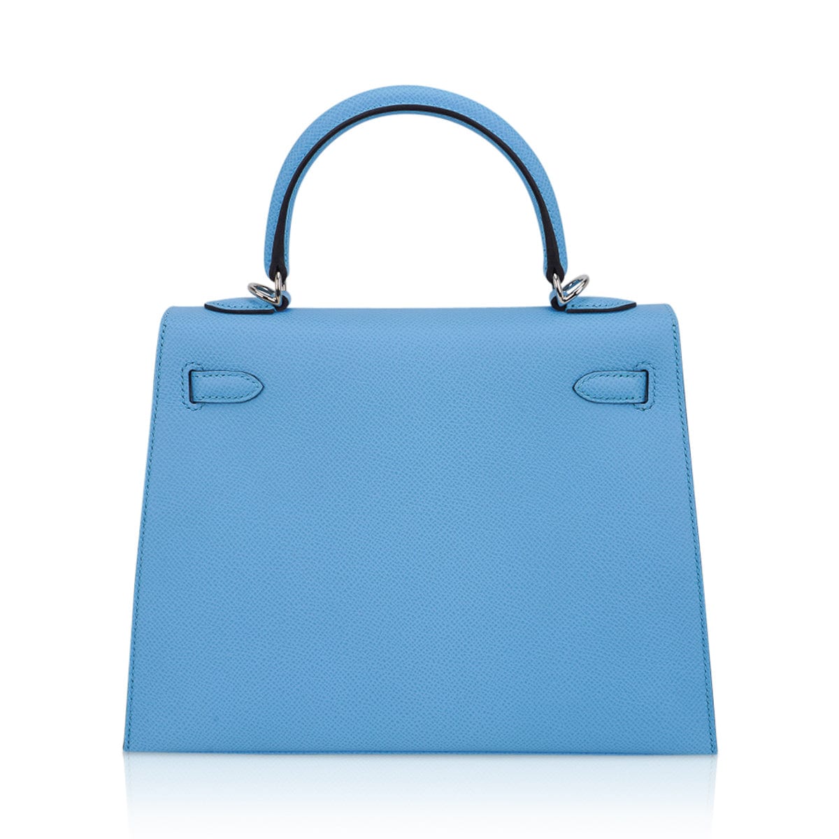 👜Kelly Sellier 25 Bag Blue Celeste Palladium Epsom Leather