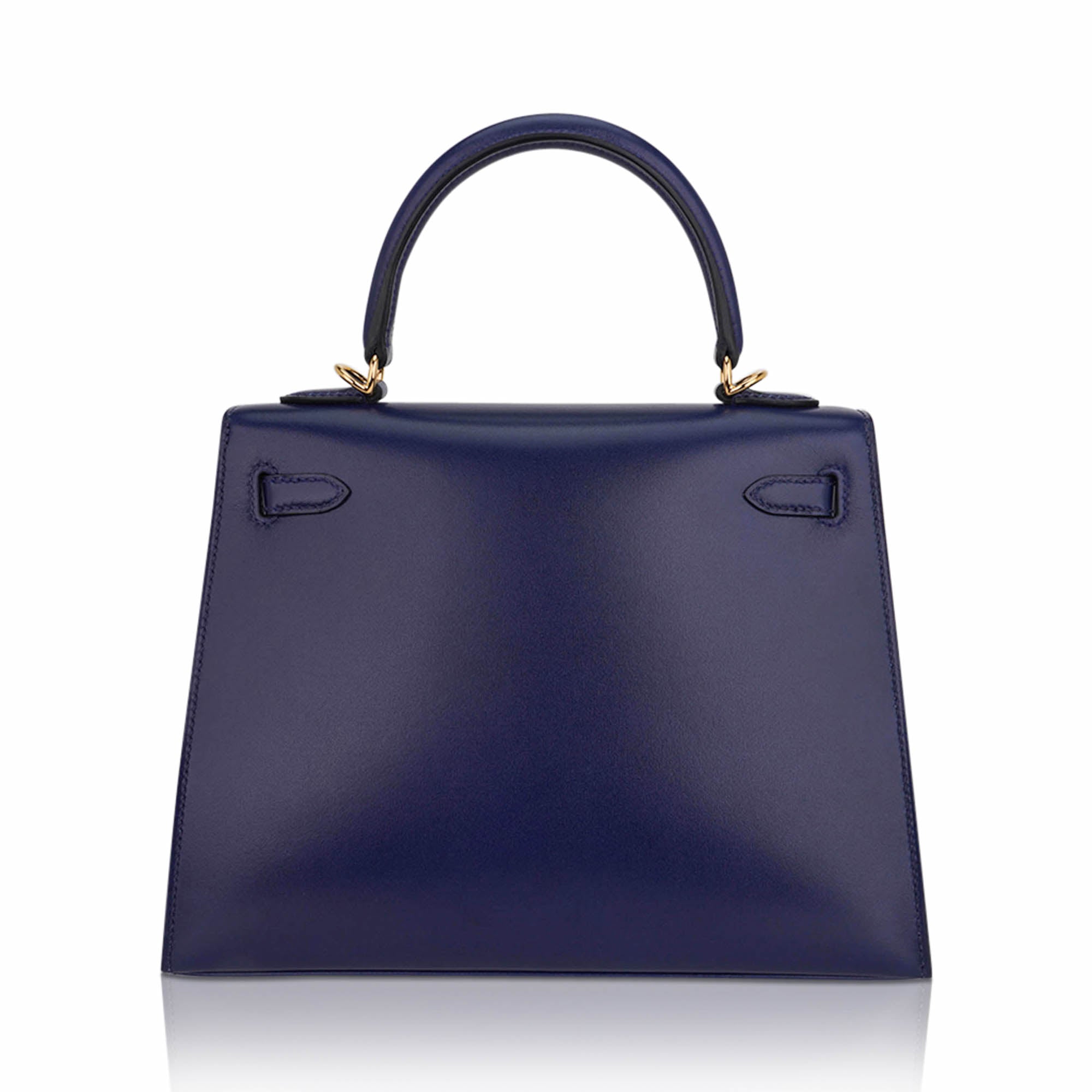 👜Kelly Sellier 25 Bag Blue Sapphire Box Leather with Gold Hardware