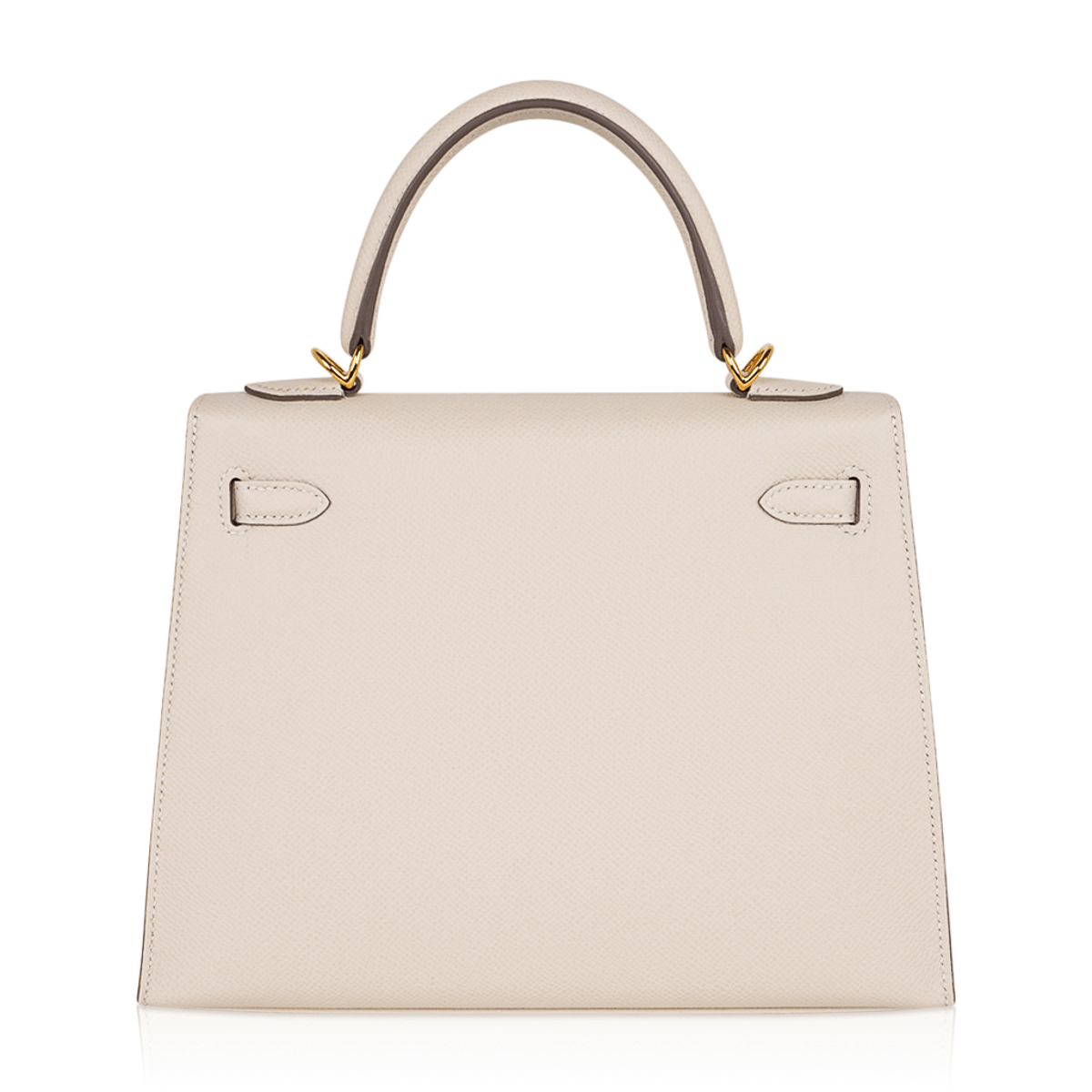 👜Kelly 25 Sellier Bag Craie Epsom Leather with Gold Hardware