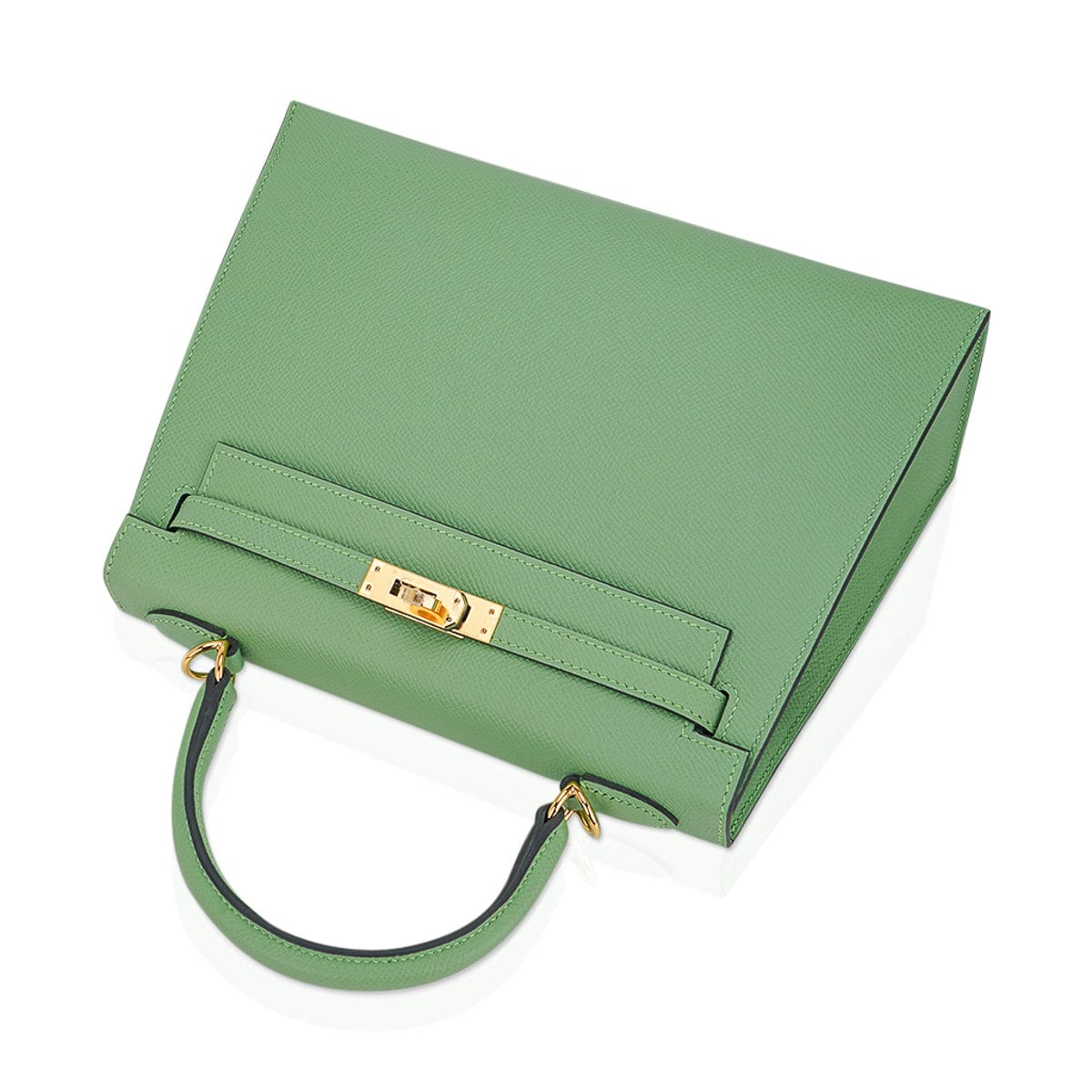 👜Kelly 25 Sellier Bag Vert Criquet Epsom Leather with Gold Hardware