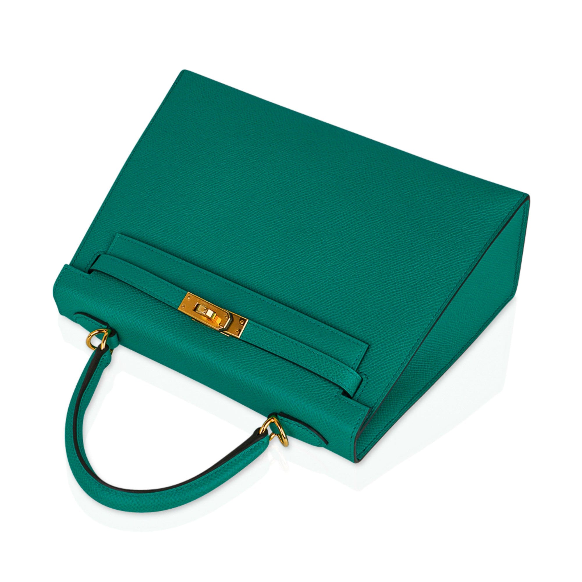 👜Kelly 25 Sellier Bag Jade Epsom Leather with Gold Hardware