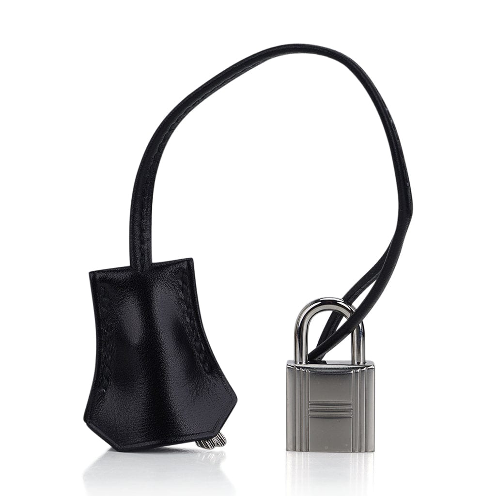 👜Kelly 28 Sellier Bag Black Box Leather with Palladium Hardware