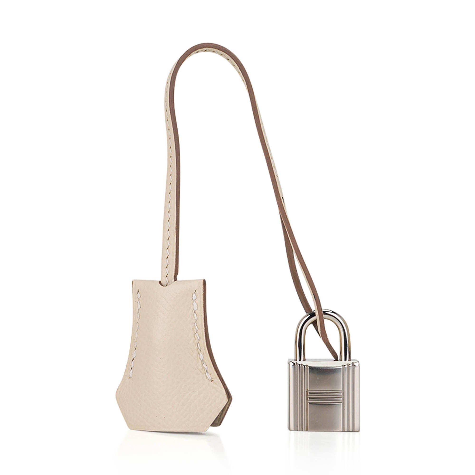 👜Kelly 28 Bag Sellier Craie Epsom Leather with Palladium Hardware