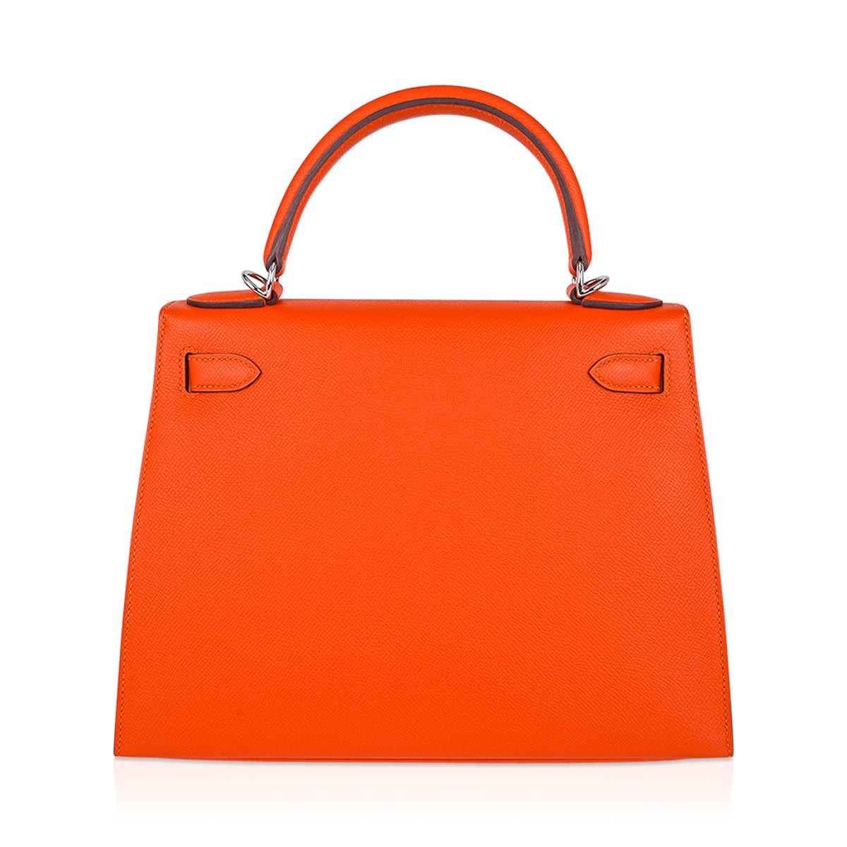 👜Kelly 28 Sellier Bag Feu Epsom Leather Palladium Hardware
