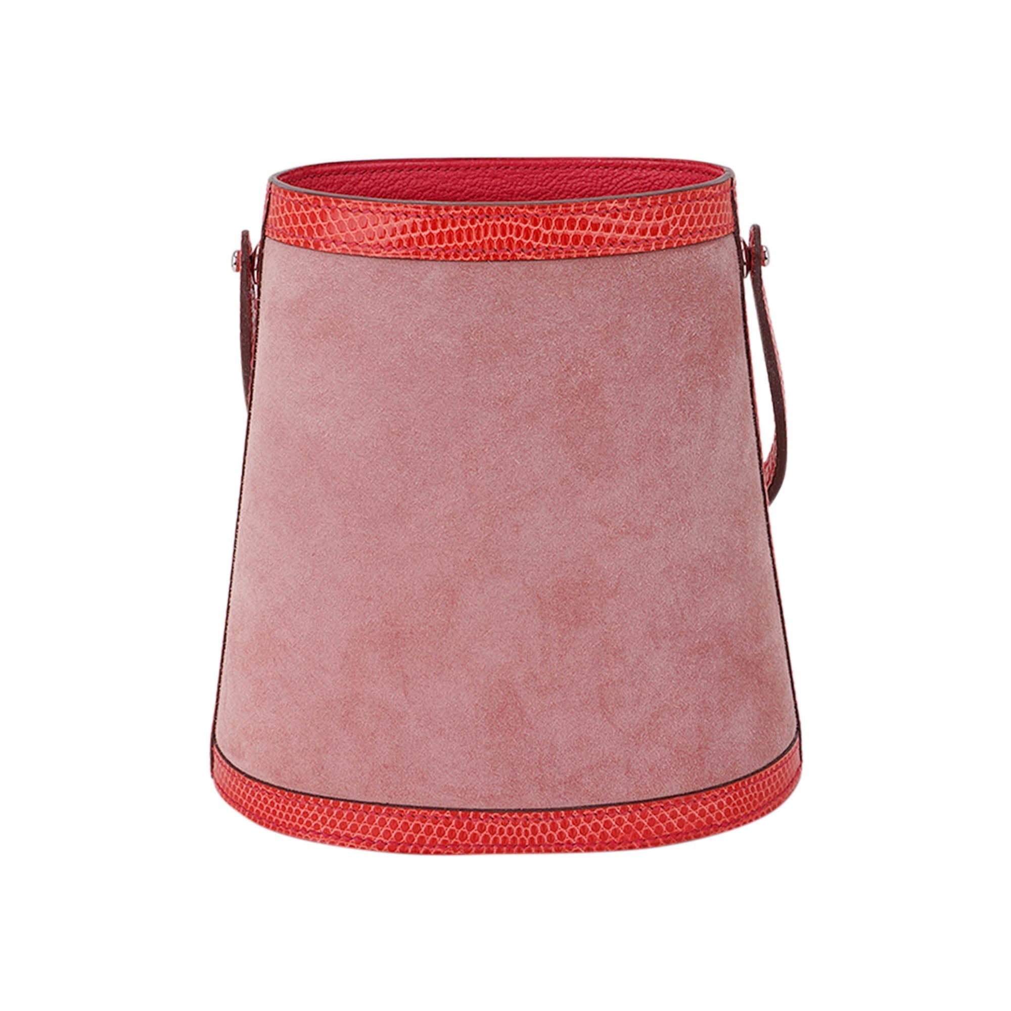 👜Limited Edition Stromboli Bag Rose Indien Doblis Rose Azalee Lizard with Sterling Silver Lid