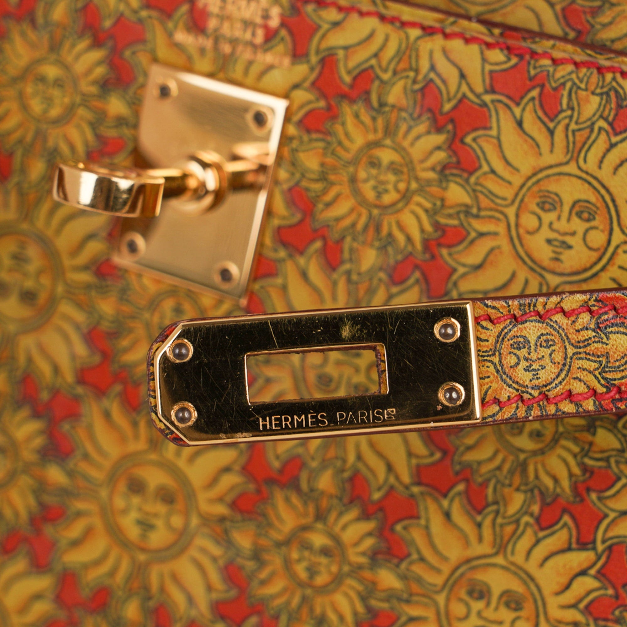 👜Vintage Mini Kelly 20 Bag Sellier Soleil Box Leather with Gold Hardware