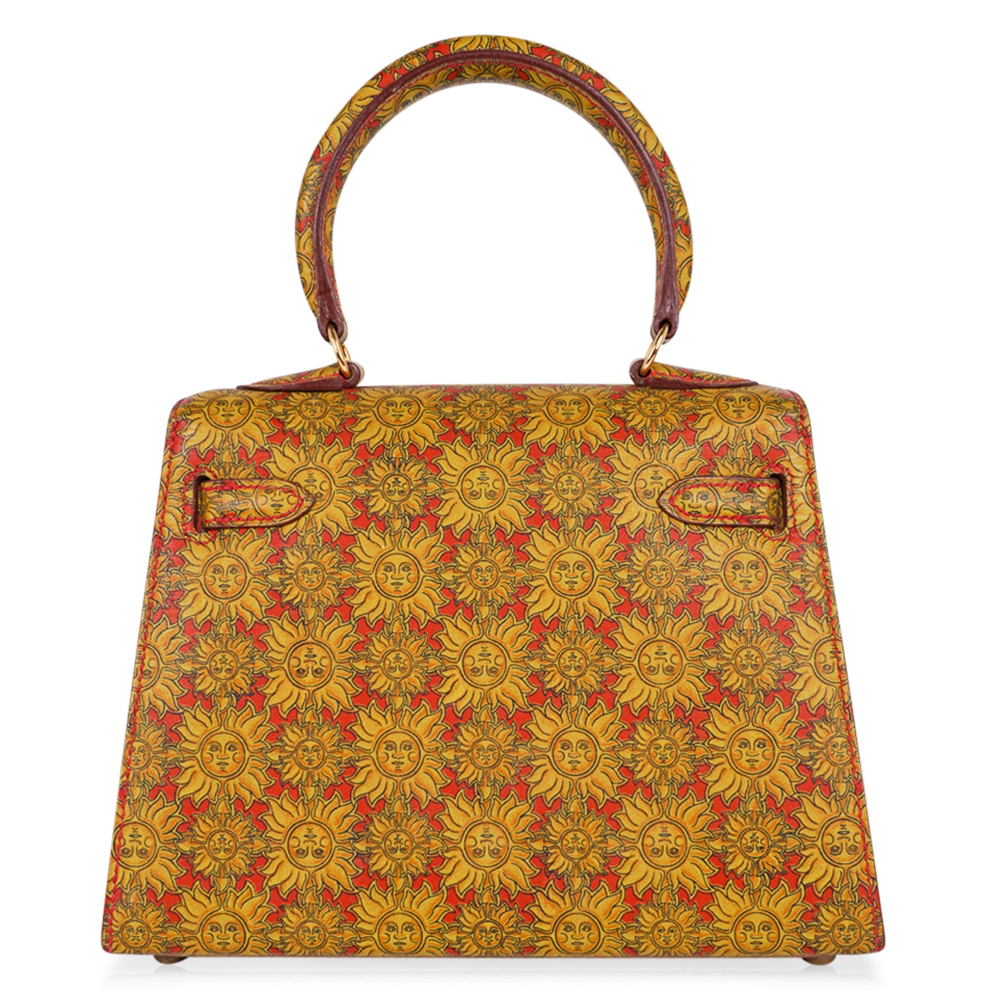 👜Vintage Mini Kelly 20 Bag Sellier Soleil Box Leather with Gold Hardware