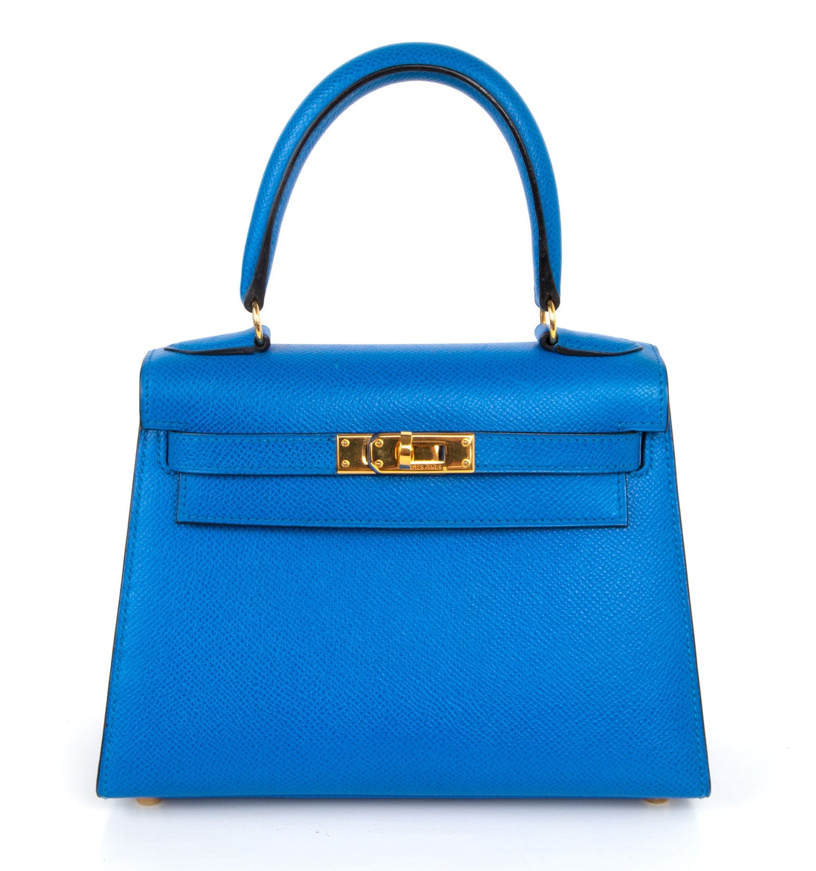 👜Vintage Kelly 20 Sellier Mini Blue de France Courchevel Gold Hardware