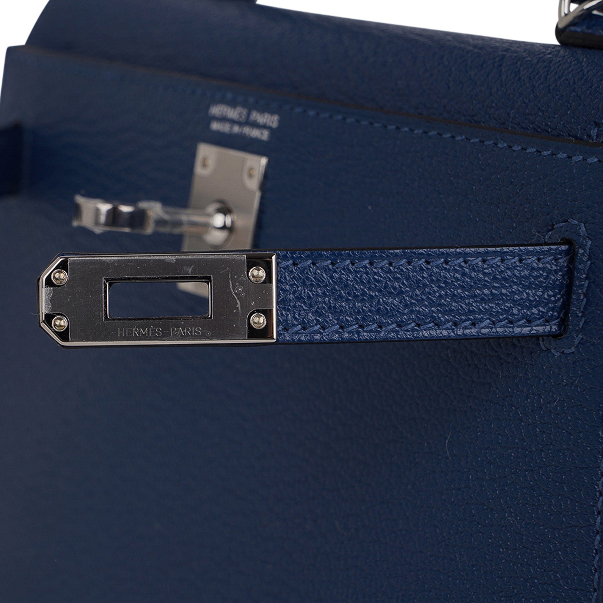 👜Special Order HSS Verso Mini Kelly 20 Sellier Bag Deep Bleu & Bleu Izmir Epsom Leather with Palladium Hardware