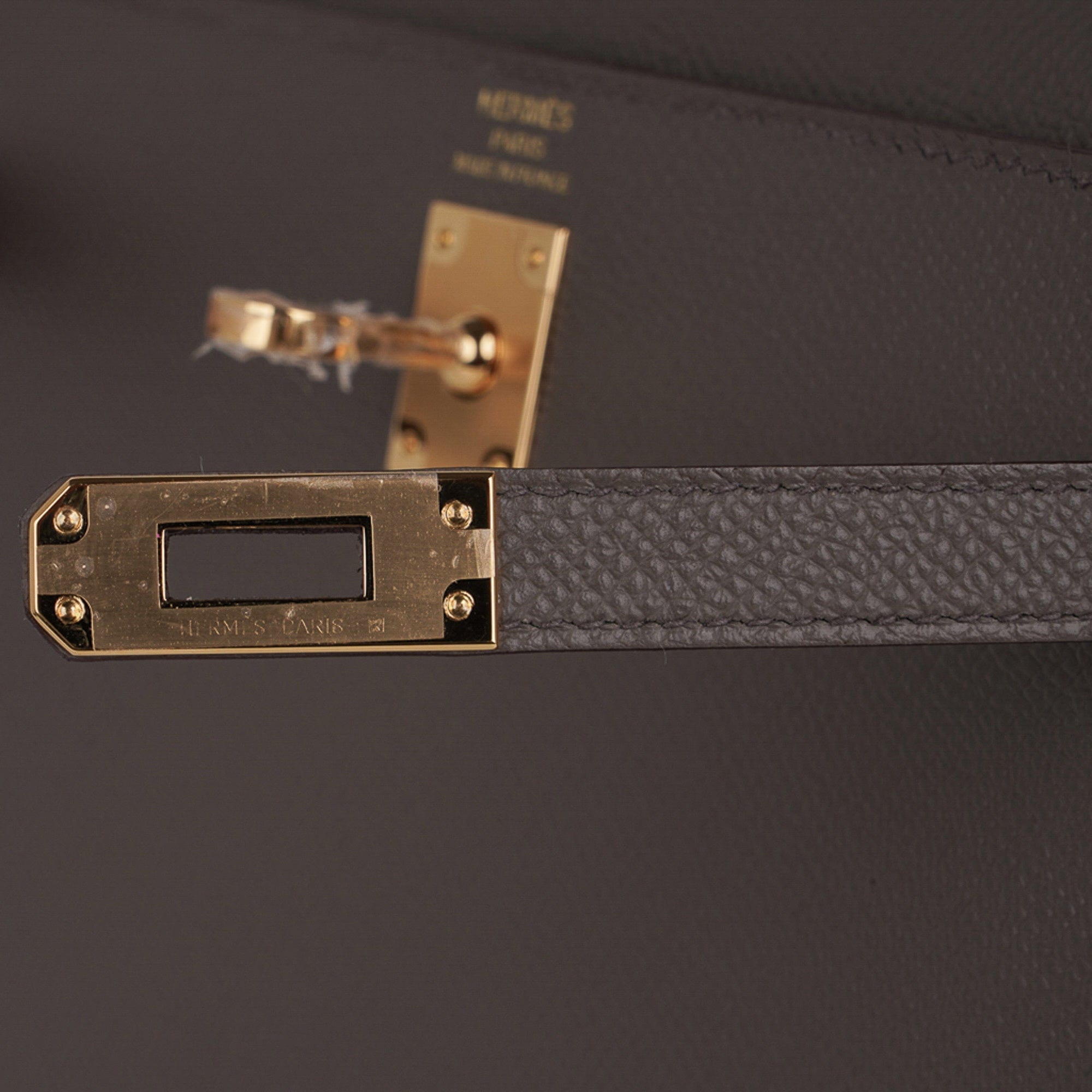 👜Kelly Sellier 25 Bag Etain Gold Hardware Epsom Leather New