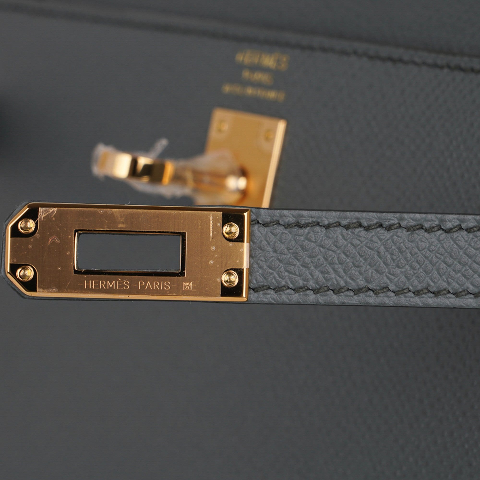 👜Kelly Sellier 25 Bag Vert Amande Gold Hardware Epsom Leather
