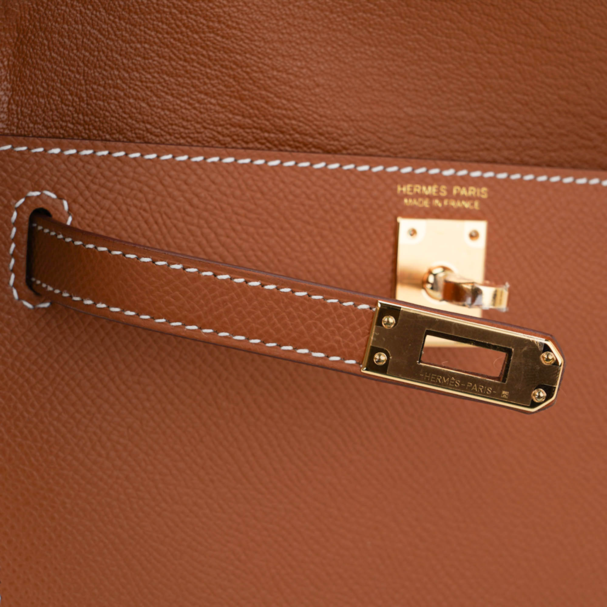👜Limited Edition Kelly en Desordre Mini 20 Sellier Bag Gold Epsom Leather with Gold Hardware