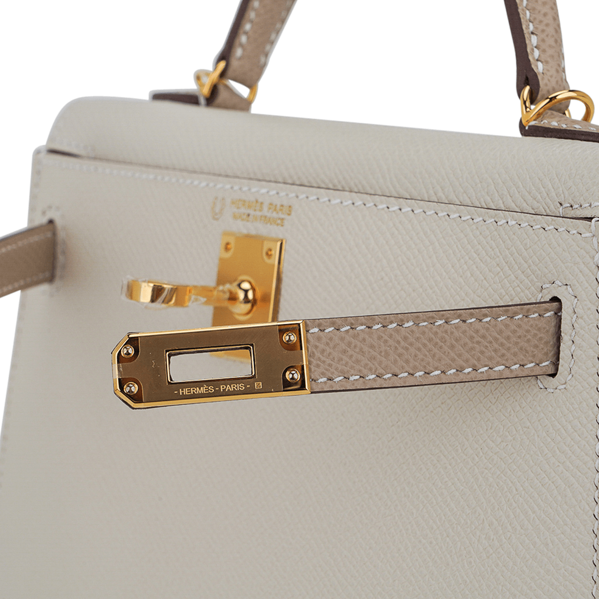 👜Special Order HSS Mini Kelly 20 Sellier Bag Nata and Trench Epsom Leather with Gold Hardware