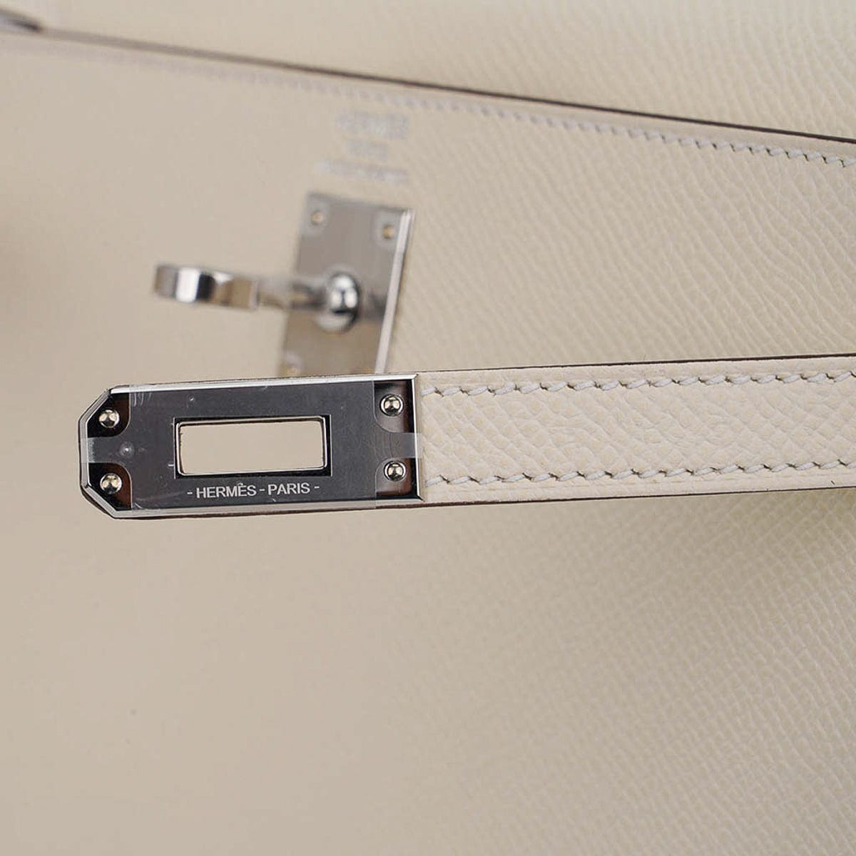 👜Kelly 25 Sellier Bag Nata Epsom Leather with Palladium Hardware