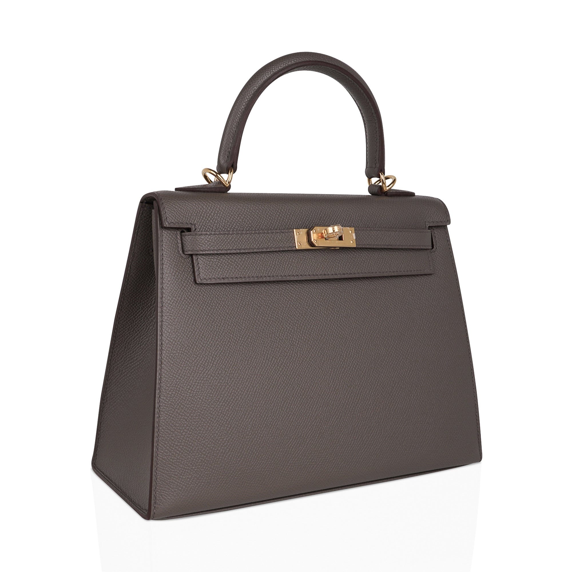 👜Kelly Sellier 25 Bag Etain Gold Hardware Epsom Leather New