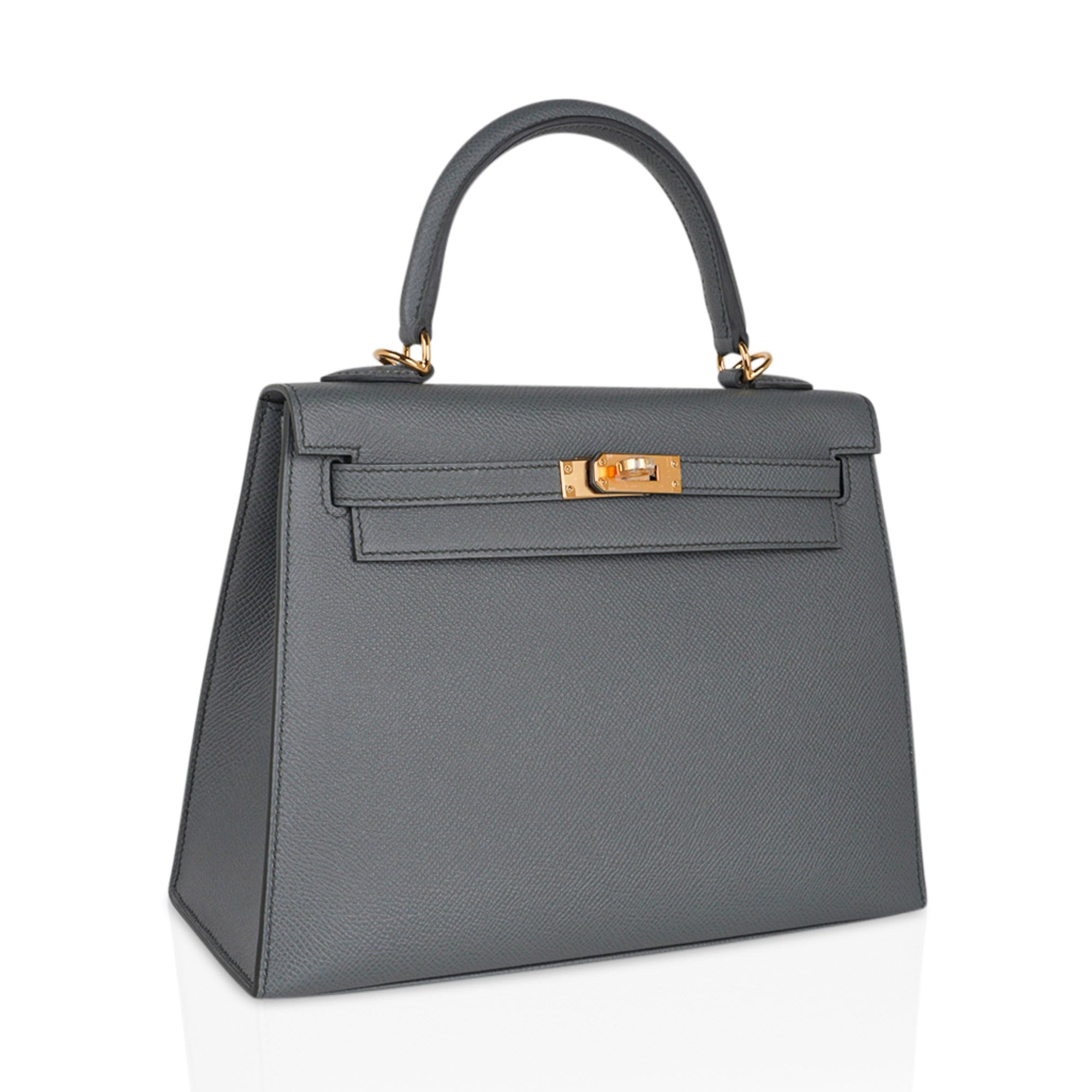 👜Kelly Sellier 25 Bag Vert Amande Gold Hardware Epsom Leather