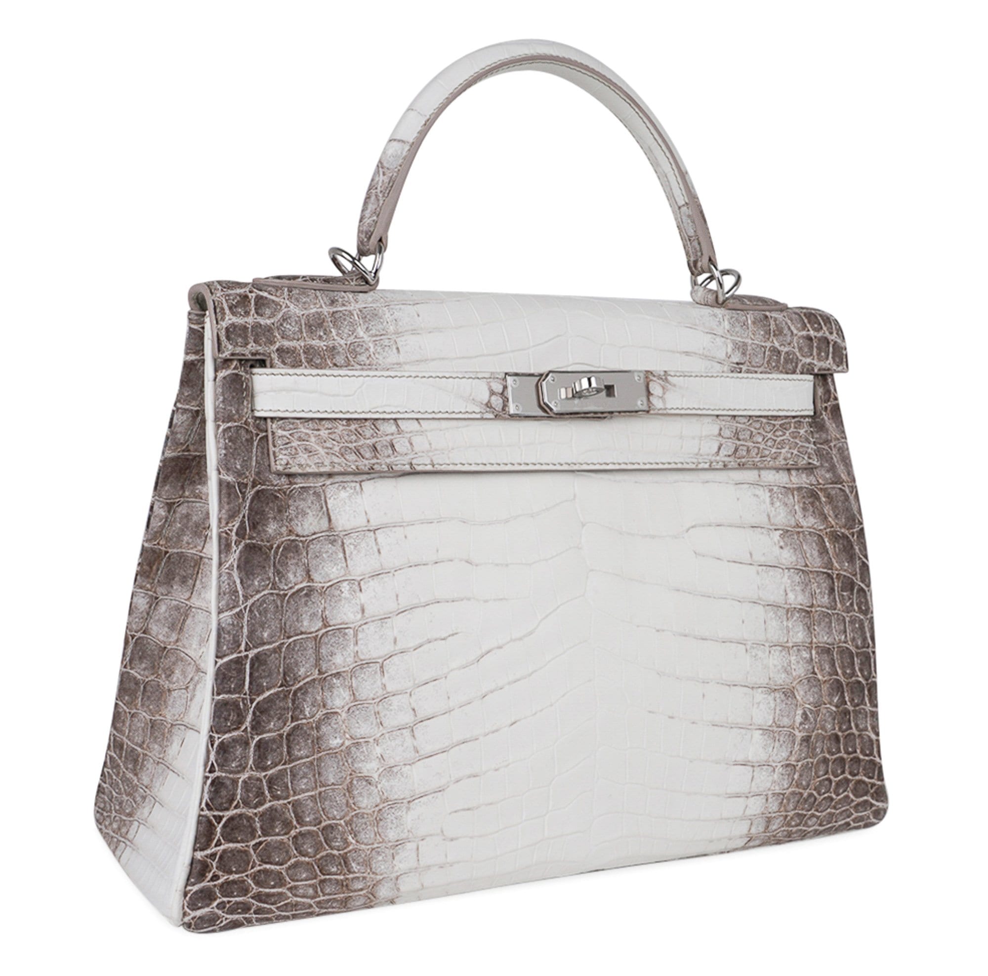 👜Limited Edition Kelly 32 Bag Himalaya Crocodile with Palladium Hardware