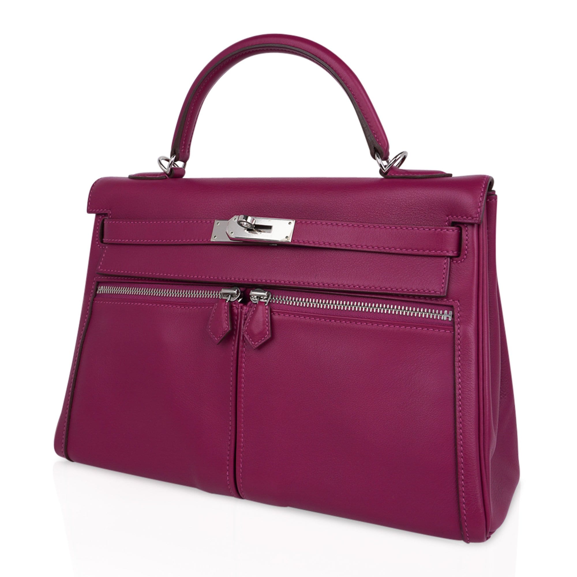 👜Limited Edition Kelly 32 Lakis Bag Tosca Swift Leather with Palladium Hardware